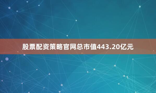 股票配资策略官网总市值443.20亿元